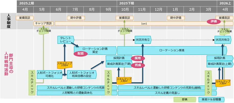 人材戦略活動スケジュールイメージ